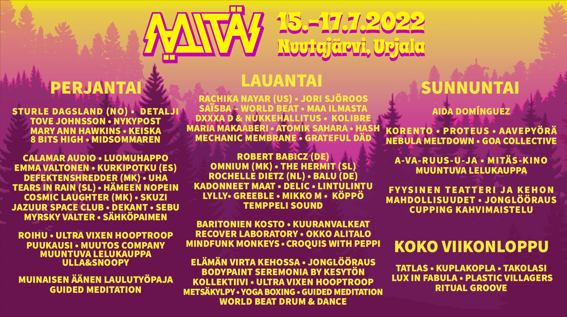 Mitäs Mitäs Mitäs -festivaali 2022