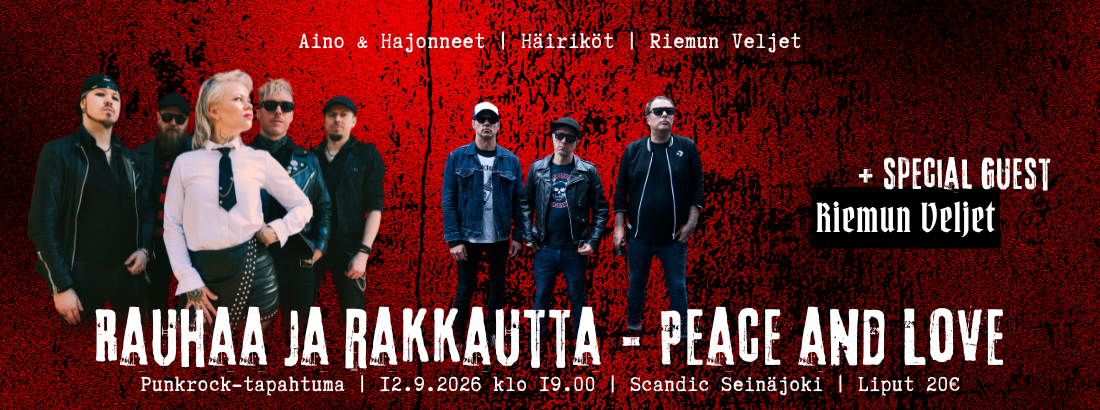 Rauhaa ja Raukkautta - Peace and Love - PUNK & Rock -tapahtuma