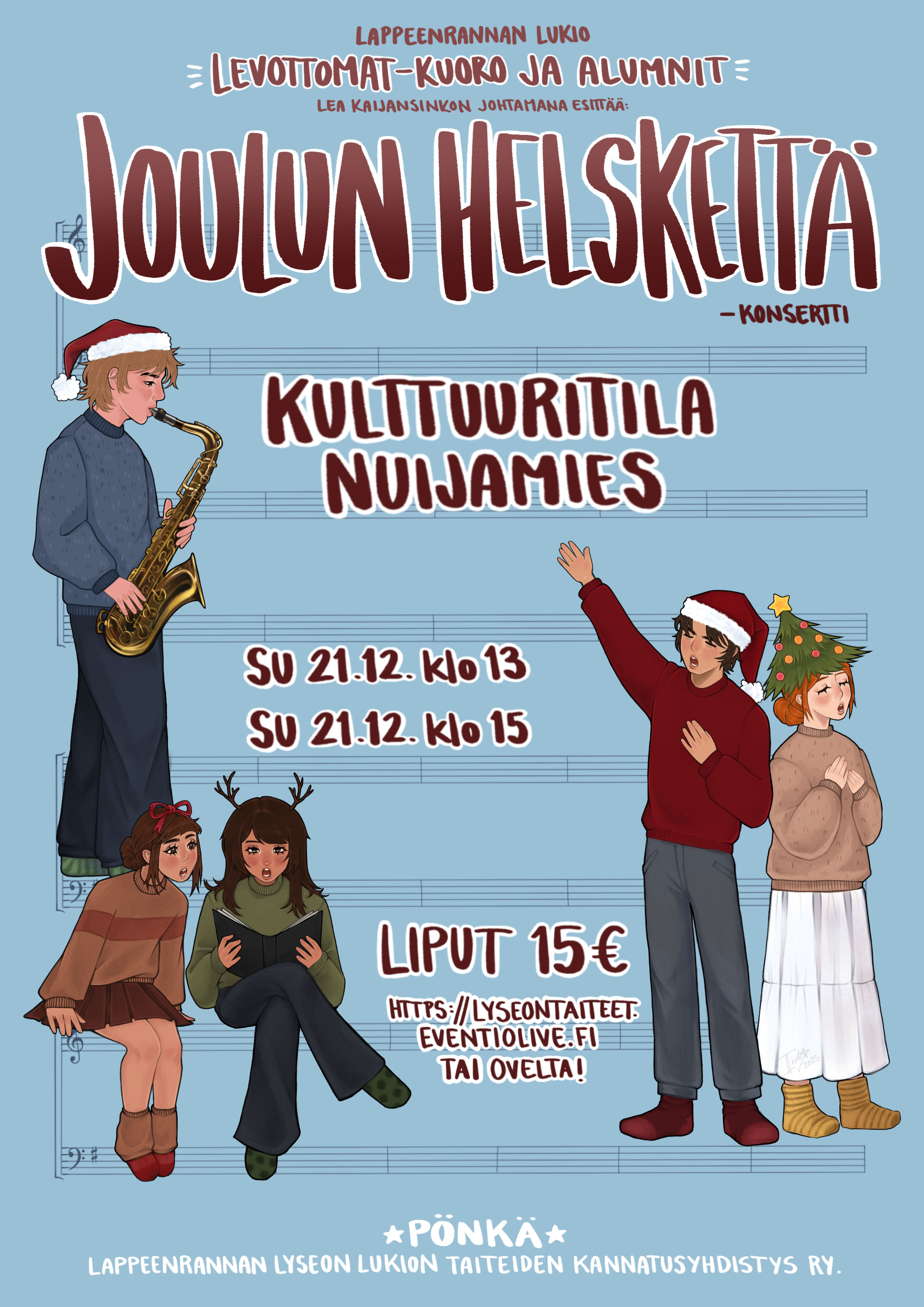Joulun helskettä-joulukonsertti. Levottomat-kuoro ja alumnit