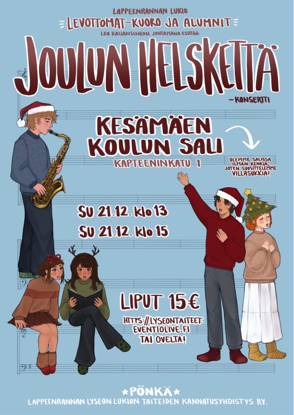 Joulun helskettä-joulukonsertti. Levottomat-kuoro ja alumnit